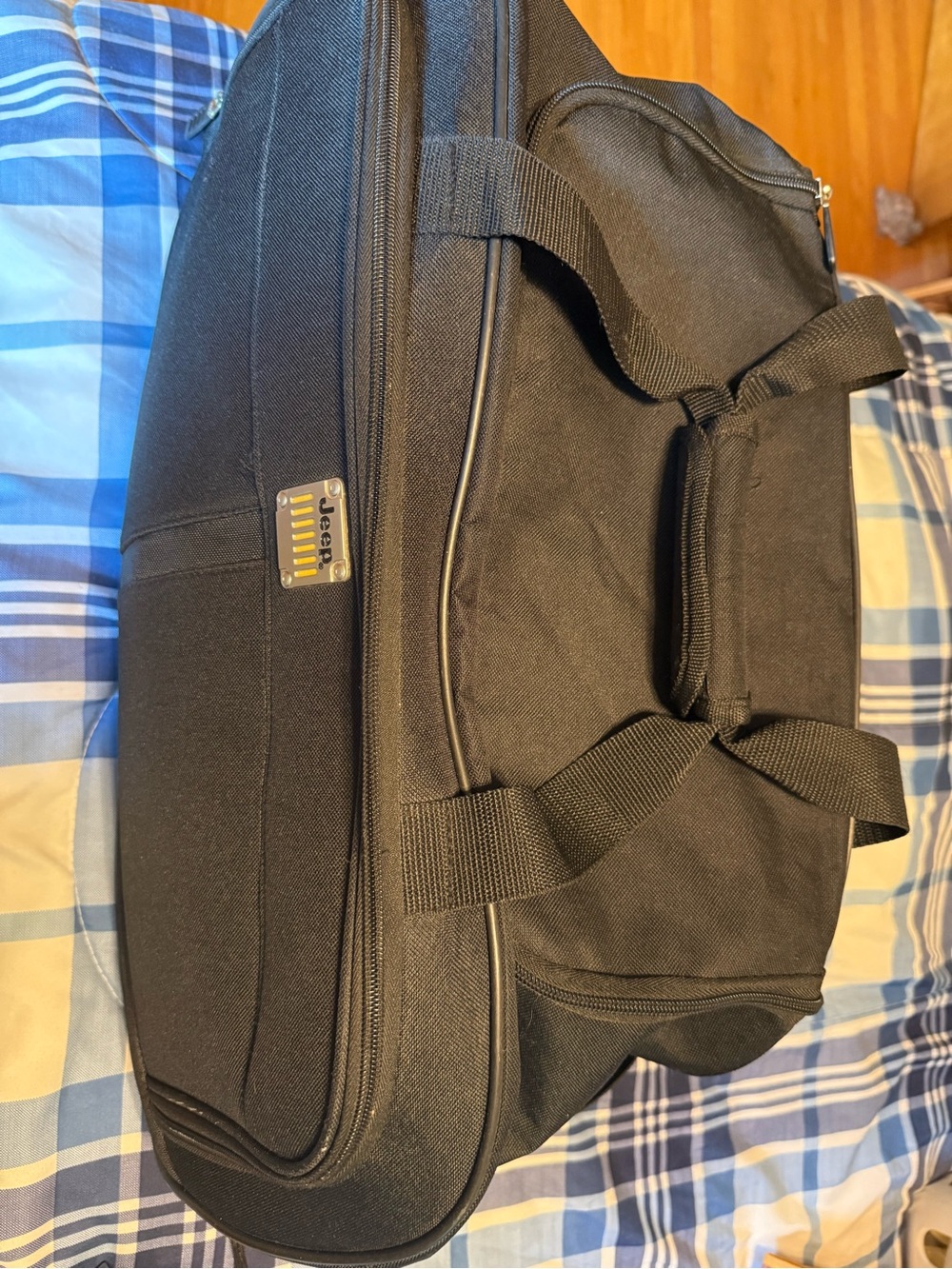 Jeep Black Men's Duffel Bag with Dual Handles
